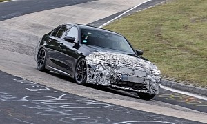 2023 BMW M340i LCI Contradicts Rumors on the Nurburgring, Has New Mirrors