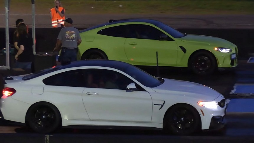 BMW M4 drag races M4 and Civic on Wheels Plus