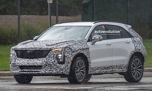 2023 Cadillac XT4 Facelift Spied With Production Lights, Reveal Closing In