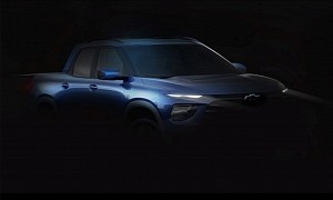 2023 Chevrolet Montana Unibody Pickup Design Teaser Shows Trailblazer Styling Cues