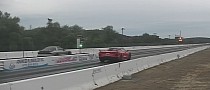 2023 Chevy Corvette Drags Modded Pontiac Trans Am WS6 in New vs Old Photo Finish Style