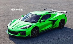2023 Chevy Corvette Z06 Unofficially Dresses Up in Green, Also Fits the Aero Bits