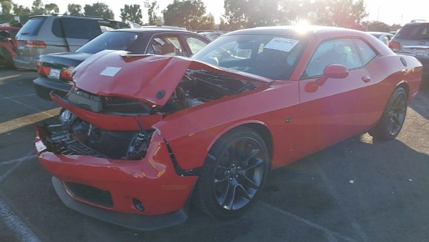 2023 Dodge Challenger R/T Scat Pack crashed after less than 1,700 miles on the road