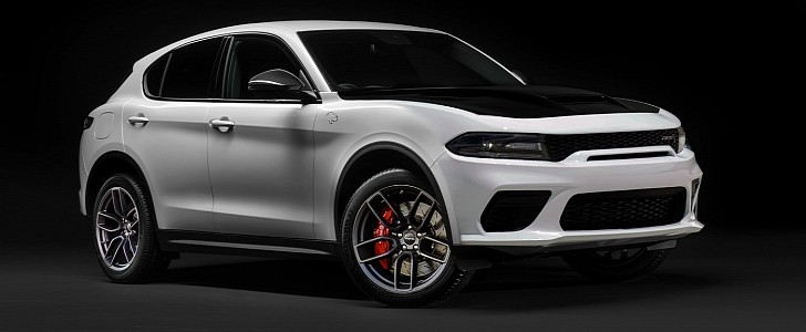 2023 Dodge Journey rendered with Charger SRT Hellcat styling