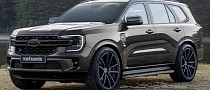 2023 Ford Everest Imagined With Dark Accents, Custom Wheels and Lower Ride Height