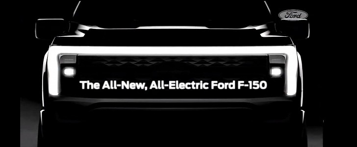 2023 Ford F-150 EV Exterior Design Teased, Electric Truck Arriving Mid-2022