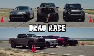 2023 Ford F-150 Raptor R Drag Races High-Performance SUVs, Beats All But One Challenger
