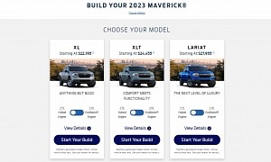 2023 Ford Maverick Configurator Goes Live, Pricing Starts at $22,195 for the Base Spec