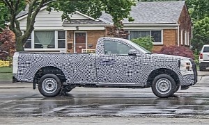 2023 Ford Ranger Single Cab Spied Stateside, Work Truck Features Halogen Lights