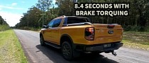 2023 Ford Ranger V6 Diesel Takes Acceleration Test, Brake Torquing Helps a Lot