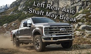 The 2023 Ford Super Duty's Left Rear Axle Shaft May Break, 41k Trucks Recalled
