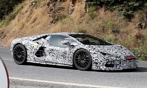 2023 Lamborghini Aventador Successor Caught Flaunting High Voltage Stickers