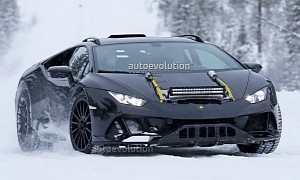 2023 Lamborghini Huracan Sterrato Spied Again, It's Mad About Snow