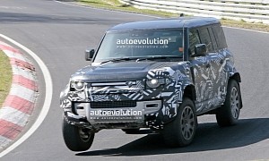 2023 Land Rover Defender V8 SVR Looks Happy To See Us, Lifts a Wheel on the 'Ring