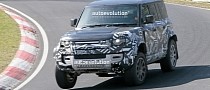 2023 Land Rover Defender V8 SVR Looks Happy To See Us, Lifts a Wheel on the 'Ring
