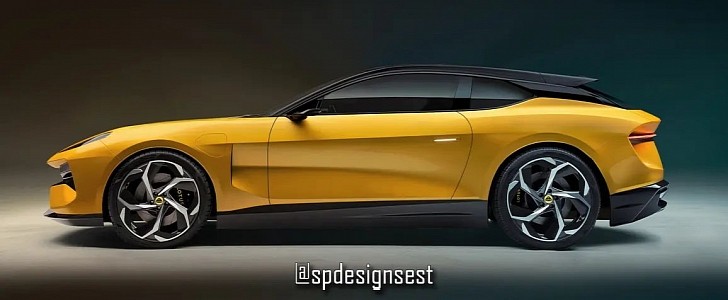 2023 Lotus Eletre EV Grand Tourer Coupe rendering by spdesignsest