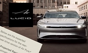 2023 Lucid Air Pure RWD Range and Power Output Revealed in Emails Sent to Customers