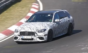 2023 Mercedes-AMG C 63 Hits the 'Ring With Electrified 2.0L Engine, Sounds Very Sad