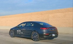 2023 Mercedes-Benz EQE Spied With Manufacturer License Plate in the U.S.