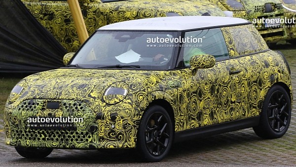 MINI Hatchback prototype with internal combustion engine