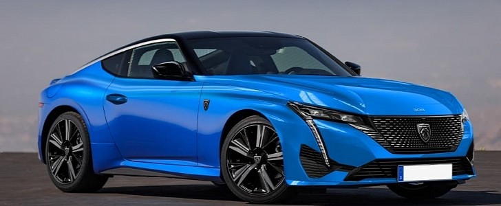 2023 Nissan Z into Peugeot 308 Coupe rendering 