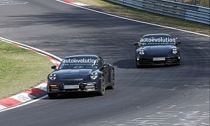 2023 Porsche 911 Facelift Encounters 911 Safari on the Nurburgring, Passes It
