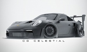 2023 Porsche 911 GT3 RS Gets the Modern RWB Digital Treatment, Feels Classic Again