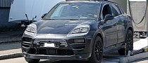 2023 Porsche Macan EV Spied With Taycan-Inspired Headlights