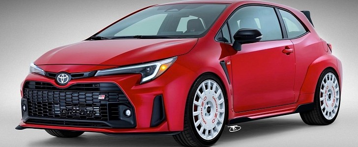 2023 Toyota GR Corolla Three-Door rendering by TheSketchMonkey and j.b.cars