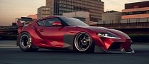 2023 Toyota GR Supra With Stick Shift Puts On Virtual Drag Slicks, a Widebody Too