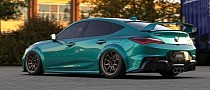 2024 Acura Integra Type S Puts on Ritzy Teal Attire and Flexes CGI-Tuned Muscles