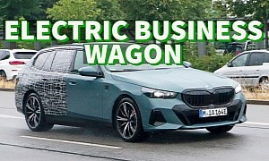 2024 BMW i5 Touring Electric Wagon Shows More Skin in New Batch of Scoops
