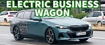2024 BMW i5 Touring Electric Wagon Shows More Skin in New Batch of Scoops