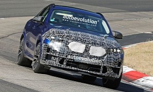 2024 BMW X6 M Facelift Spied on the Nurburgring With Minimal Camo, Massive Grille