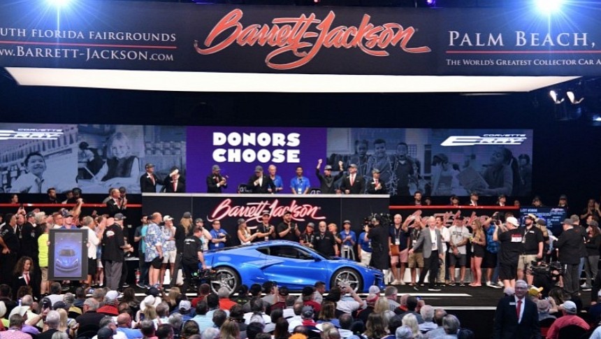 Chevrolet Corvette E-Ray Barrett-Jackson DonorsChoose Charity Auction 