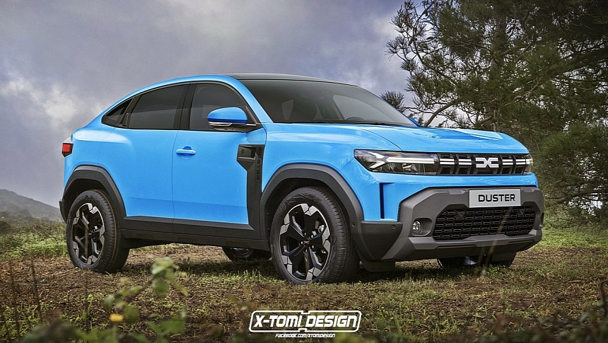 2024 Dacia Duster Coupe SUV rendering by X-Tomi Design