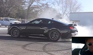 2024 Dark Horse 50-Foot Break-In: Owner Drives It out of the Showroom, Smokes Tires Hard