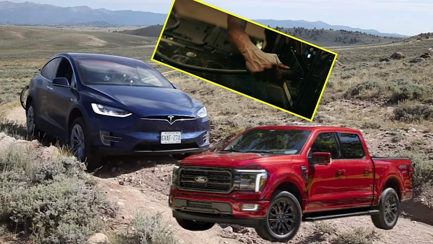 2024 Ford F-150 and Tesla Model X