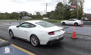 2024 Ford Mustang GT Drag Races 2023 Ford Mustang Mach 1, It’s Over in 12 Seconds