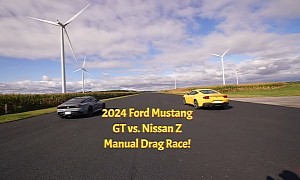 2024 Ford Mustang GT Drags 2023 Nissan Z, Stick Shift Surprises Are Always Welcomed