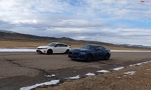 2024 Ford Mustang GT Drags and Rolls Honda Civic Type R, There's No Absolute Winner