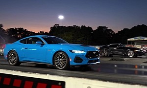 2024 Ford Mustang GT Hits the Drag Strip, Rear Drag Radials Help It Run 12.3 Seconds