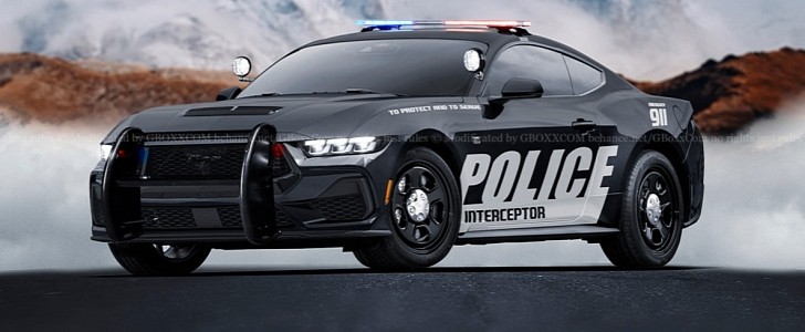 2024 Ford Mustang GT Police Interceptor rendering by Aksyonov Nikita 
