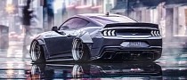 2024 Ford Mustang Is Virtually Slammed, Widebody, as All JDM Muscle Cars Should Be