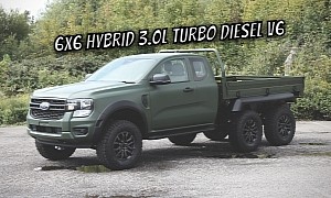 2024 Ford Ranger 6x6 Conversion Is Real, Packs Hybrid 3.0L Turbo Diesel V6 Muscle