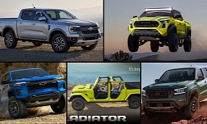 2024 Ford Ranger Versus: 2024 Tacoma, 2023 Colorado, Canyon, Gladiator and Frontier