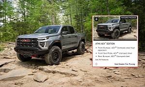 2024 GMC Canyon Configurator Goes Live, AT4X AEV Edition Package Price Not Listed