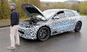 2024 Hyundai Ioniq 5 N Runs Out of Juice While Testing, Opens Hood for the Carparazzi