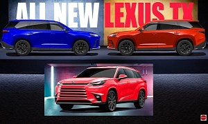 2024 Lexus TX Shows Fictional Color Choices for New Three-Row Family Crossover SUV