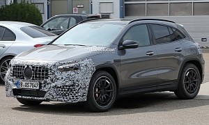 2024 Mercedes-AMG GLA 45 Hides Minimal Changes Beneath Thick Camo in First Scoops